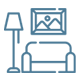 Fully furnished living spaces